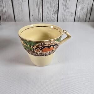 Myott Country Side Tea Cup Saucer Thatch Cottage Scene 5.75in Made in England